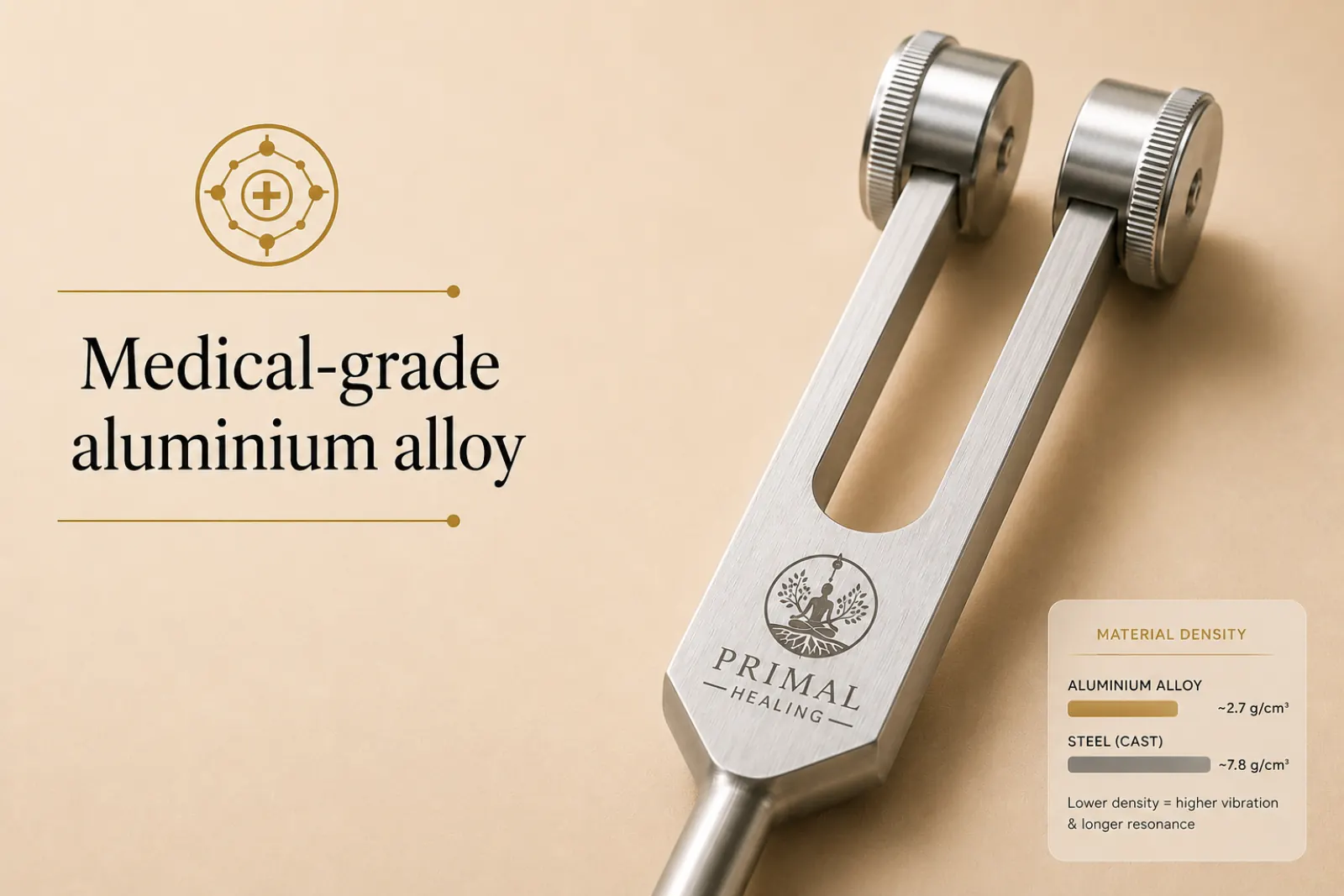 Medical-grade aluminium alloy tuning fork